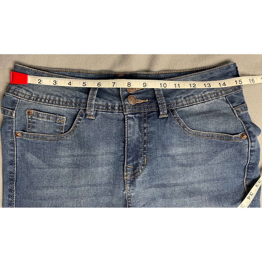Angels Forever Young Everflex Curvy Skinny Jeans Medium Wash Blue Size 6/28 - Picture 10 of 11